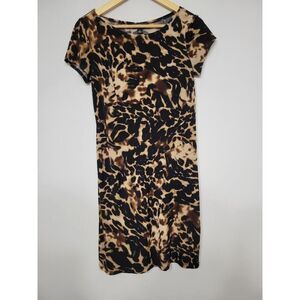 AGB Dress Leopard Print Short Sleeve Dress‎ Size Small